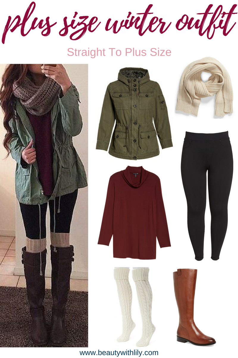 winter outfits for plus size ladies