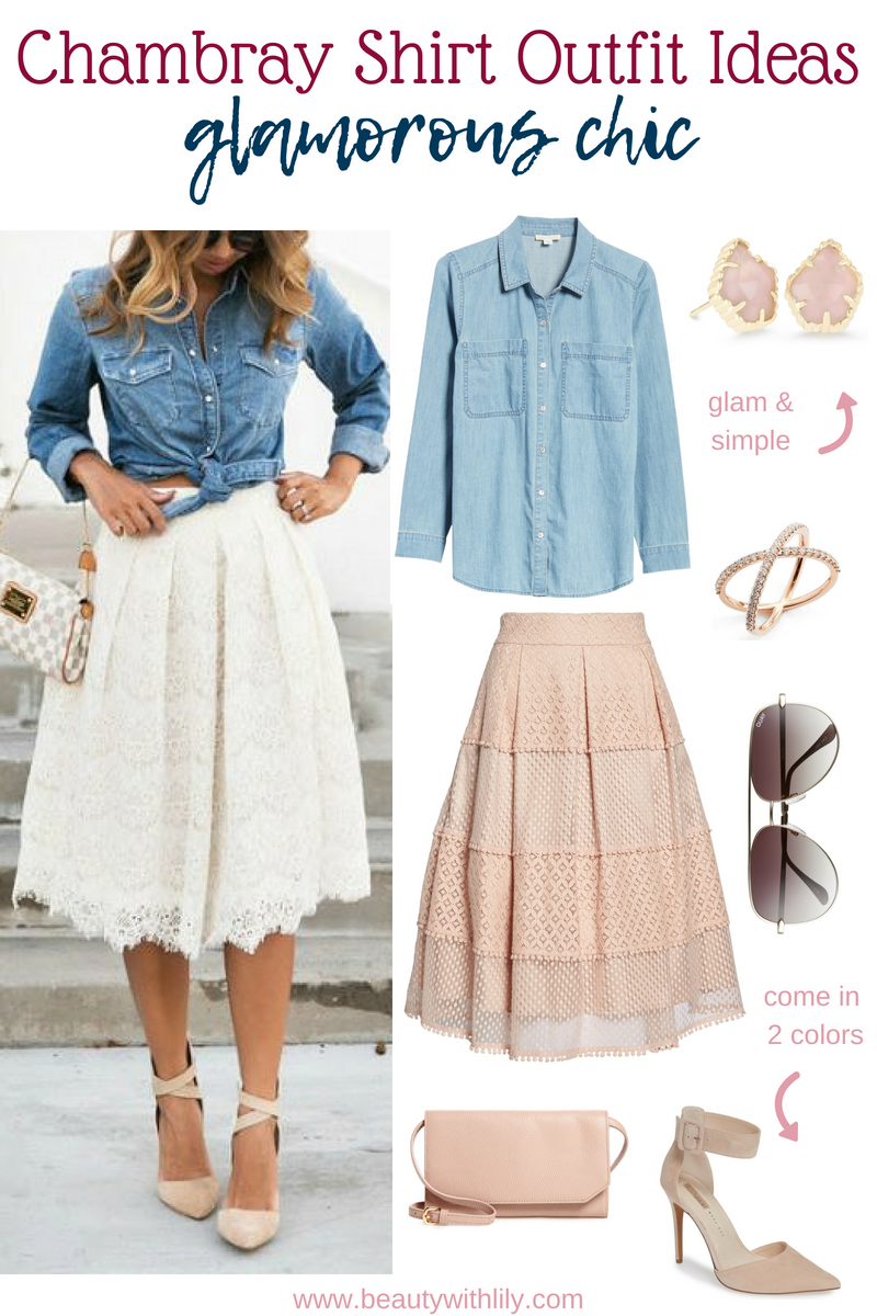 chambray top outfit