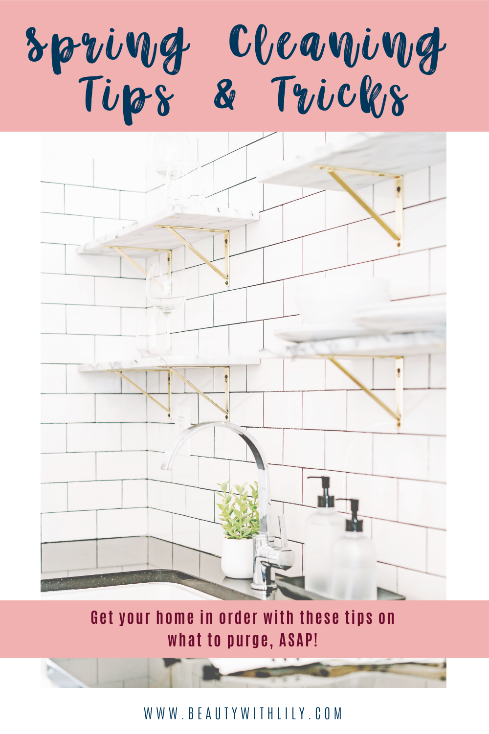 Spring Cleaning: Areas to Purge // Tips to Get Organized // How to Spring Clean // How to Purge // Tips to Spring Clean // Spring Cleaning Hacks // Spring Cleaning Checklist // Spring Cleaning Tips & Tricks // Decluttering Tips // Decluttering Ideas | Beauty With Lily #springcleaningtips #declutteringideas
