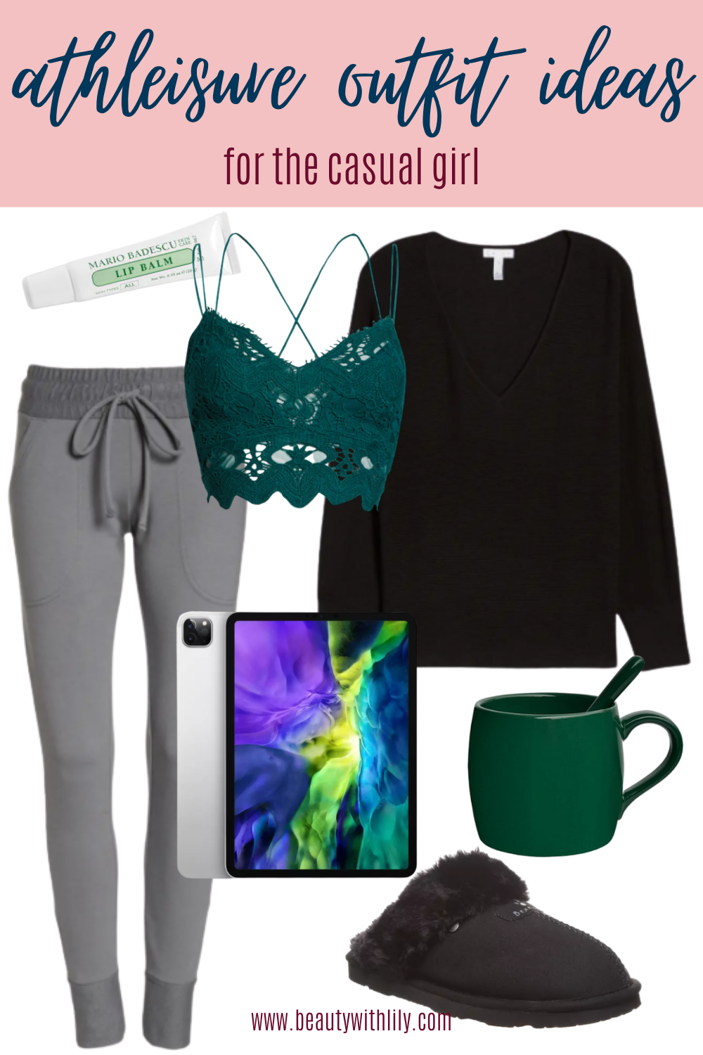 Athleisure Outfit Ideas // Women's Fashion // Fall Fashion for Women // Summer to Fall Fashion // Cute Loungewear Outfits // Cozy Loungewear Ideas // Work From Home Outfits // Chic Loungewear Outfits | Beauty With Lily