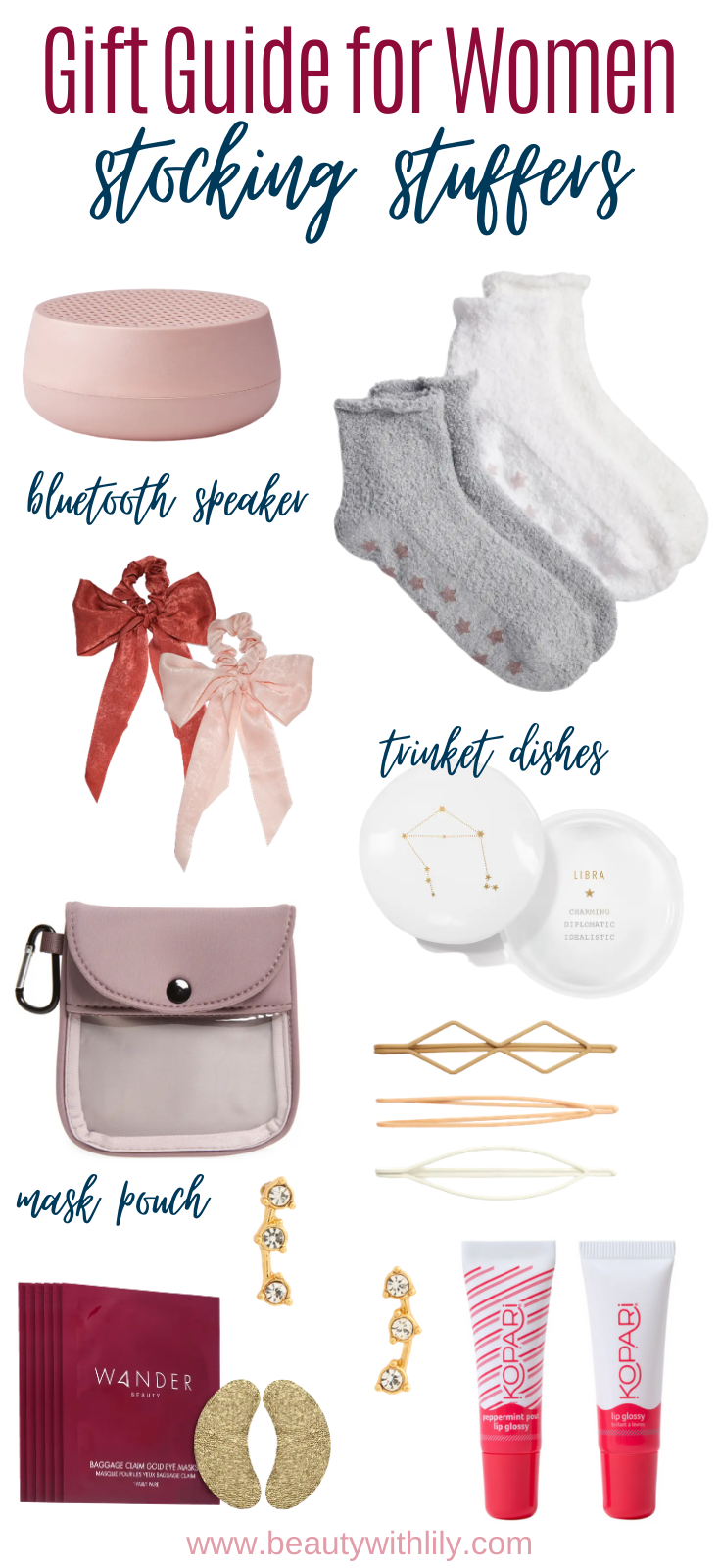 Gift Guide for Women // Affordable Gifts for Her // Gifts for Women // Stocking Stuffers for Women // Gifts Under $100 for Her // Gifts Under $50 for Her | Beauty With Lily